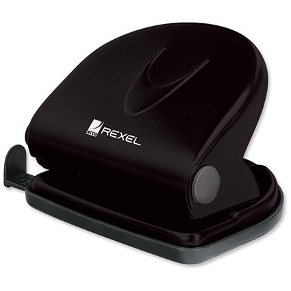 Rexel V212 Punch 2-Hole Robust Metal Capacity 12x 80gsm Black
