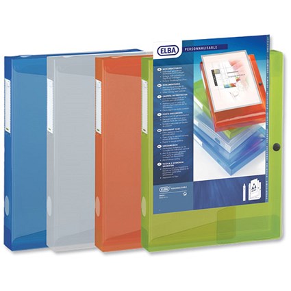 Elba Polyvision Document Box Polypropylene 40mm Capacity 240x320mm Blue [Pack 8]