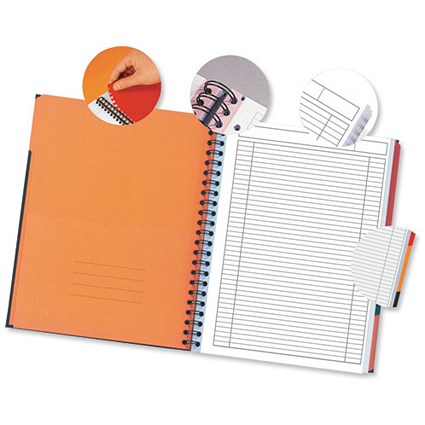 Oxford International Filingbook / A4+ / 200 Pages with 3 Dividers and Document Pocket / Pack of 5