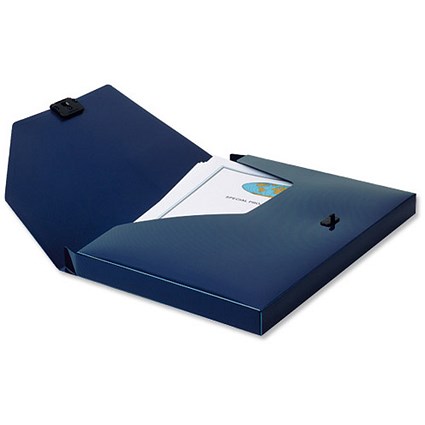 Snopake DocBox Box File Polypropylene 25mm Spine A4 Blue