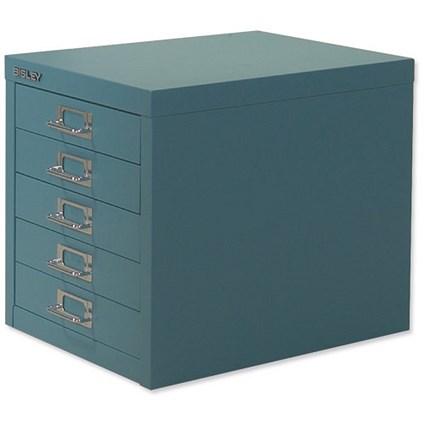 Bisley SoHo Multidrawer Cabinet 5-Drawer H325mm Doulton Blue Ref H125NL-74