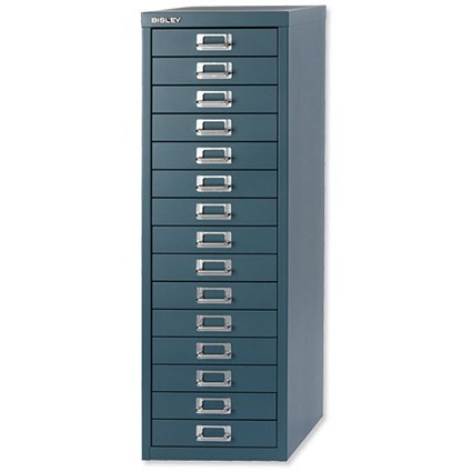 Bisley SoHo MultiDrawers Cabinet / 15-Drawer / Doulton Blue