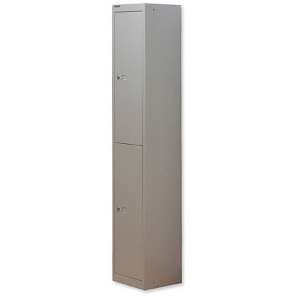 Bisley Steel Locker / 2-Door / Goose Grey