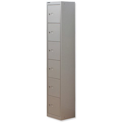 Bisley Steel Locker / 6-Door / Goose Grey