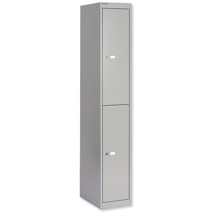 Bisley Deep Steel Locker / 2-Door / Goose Grey