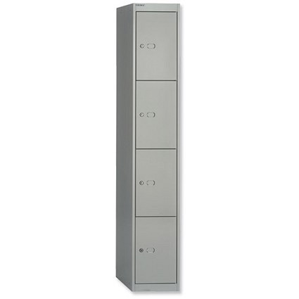 Bisley Deep Steel Locker / 4-Door / Goose Grey