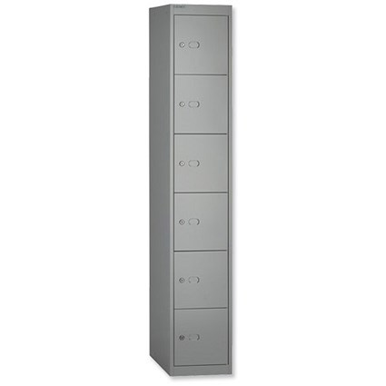Bisley Deep Steel Locker / 6-Door / Goose Grey
