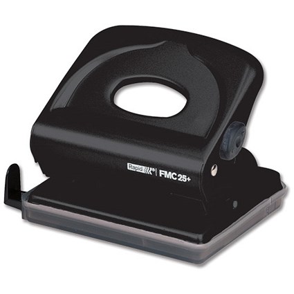 Rapid FMC25 Punch 2-Hole Metal Locking Capacity 28x 80gsm Phantom Black