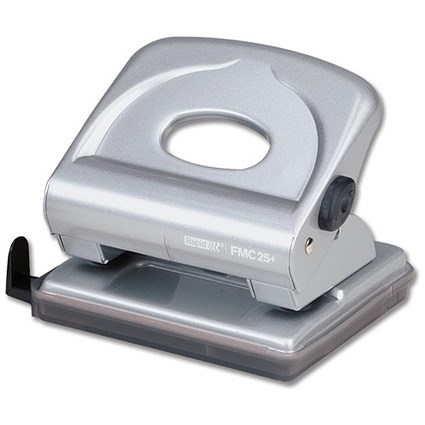 Rapid FMC25 Punch 2-Hole Metal Locking Capacity 28x 80gsm Brilliant Silver