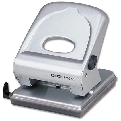 Rapid FMC40 Punch 2-Hole Metal Locking Capacity 40x 80gsm Phantom Black