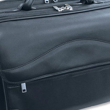 Masters Laptop Case Overnight Nappa Leather W435xD150xH310mm Black