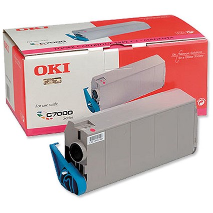 OKI Laser Toner Cartridge Page Life 10000pp Magenta [for C7000] Ref 41304210