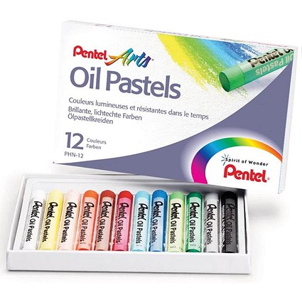 Pentel Arts Oil Pastels, Assorted, Pack of 12