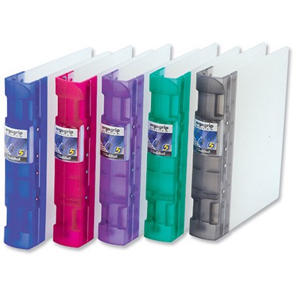 Guildhall GLX Ergogrip Binder Capacity 400 Sheets 4x 2 Prong 55mm A4 Frost Raspberry [Pack 2]