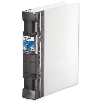 Guildhall GLX Ergogrip Binder / 4x 2 Prong / 55mm Spine / 40mm Capacity / A4 / Frost Slate Grey / Pack of 2