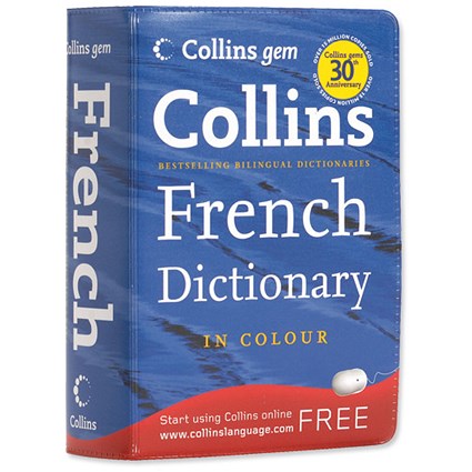 Collins Gem French Dictionary with Colour Headwords and Travel Phrase Supplement