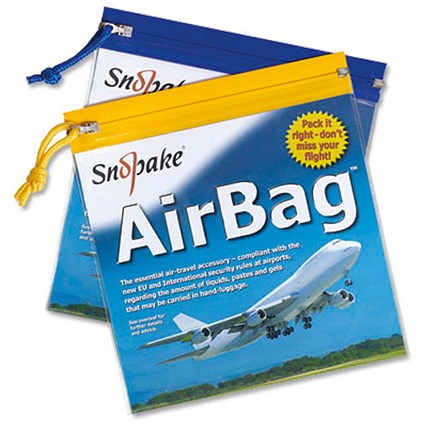 Snopake Zippa Bag Air Bag Zip Pull PVC 200x200mm Assorted [Pack 5]