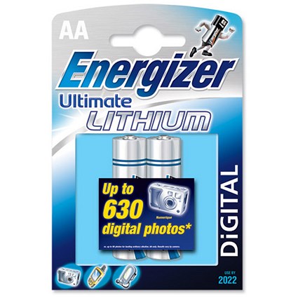 Energizer Ultimate Battery Lithium LR06 1.5V AA [Pack 2]