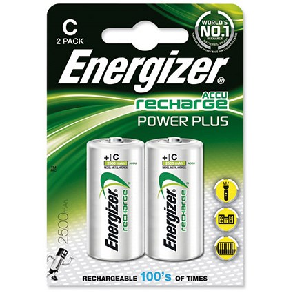 Energizer Advanced Rechargeable Battery / NiMH 2500mAh HR14 1 / 1.2V / C / Pack of 2
