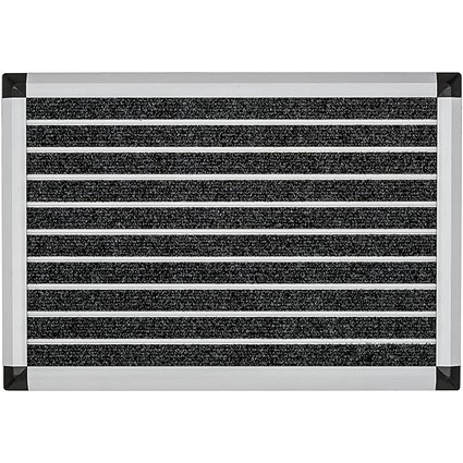 Doortex Alumat Anti-slip PVC Backing Entrance Mat, Indoor Use, 400x600mm, Grey