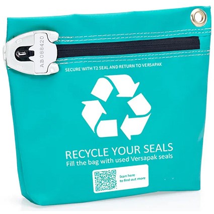 Versapak Security Seal Recycle Scheme Bag, Small 220x180x50mm, Green