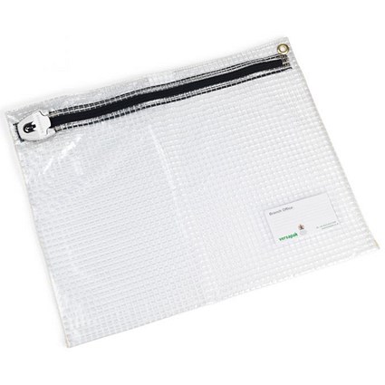 Versapak Security Wallet For Personal Items With T2 Locking Mechanism, Medium 420x305mm, Clear