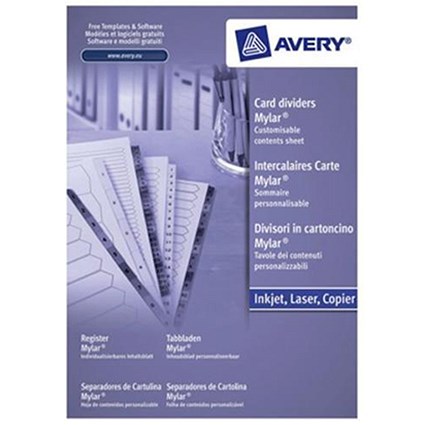 Avery Index Dividers / 1-15 / A4 / White