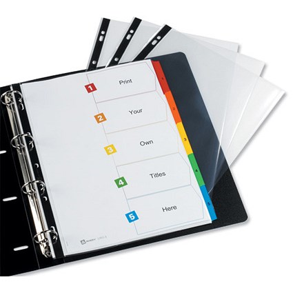 Avery Index Extra-wide Multipunched with Coloured Mylar Tabs 1-31 A4 White