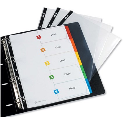 Avery Index Extra-wide Multipunched with Coloured Mylar Tabs Jan-Dec A4 White