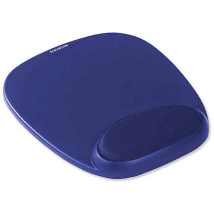 Kensington Mouse Mat Pad with Wrist Rest Foam Blue
