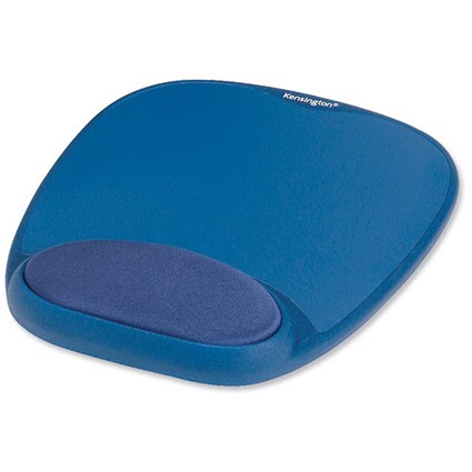 Kensington Mouse Mat Pad with Wrist Rest Gel Blue