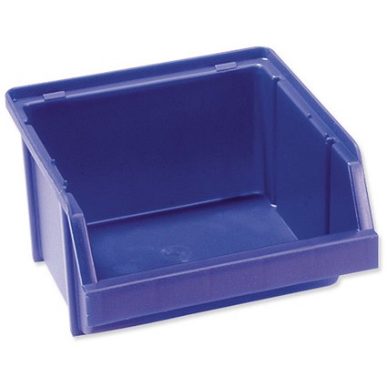 Raaco 3-120 Storage Bin Polypropylene Stackable W125xD133xH75mm Blue Ref 128704 [Pack 12]