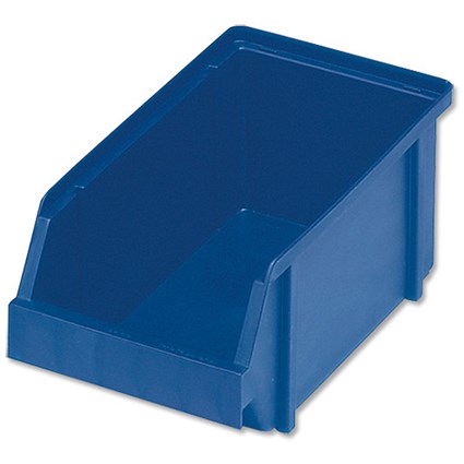 Raaco 4-280 Storage Bin Polypropylene Stackable W125xD228xH101mm Blue Ref 128742 [Pack 12]