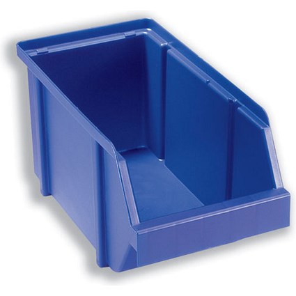 Raaco 5-370 Storage Bin Polypropylene Stackable W125xD241xH125mm Blue Ref 128759 [Pack 6]