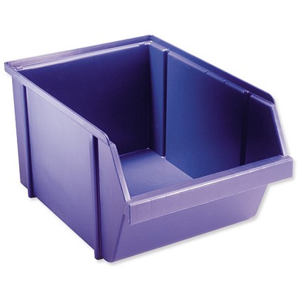 Raaco 16-1800 Storage Bin Polypropylene Stackable W256xD365xH200mm Blue Ref 119603 [Pack 6]