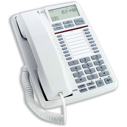 Doro Business Telephone for PBX LCD Display Handsfree Speakerphone 20 Memories White Ref AUB300i