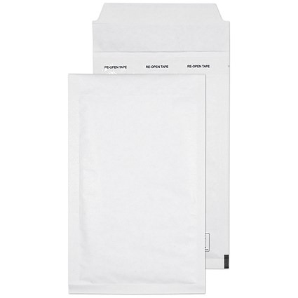 Blake Packaging Envelopes DL White Pocket Peel and Seal Bubble Padded 90gsm 220x120mm (Pack 200) - B/00