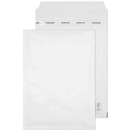 Blake Packaging Envelopes C5+ White Pocket Peel and Seal Bubble Padded 90gsm 260x180mm (Pack 100) - D/1
