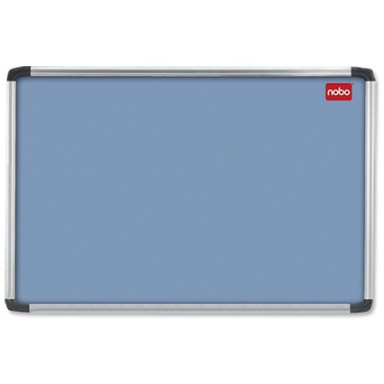Nobo Euro Plus Noticeboard Felt with Fixings and Aluminium Frame W1226xH918mm Smokey Blue