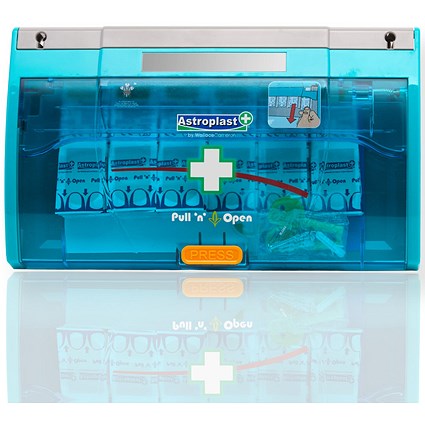 Astroplast Pull N Open Plaster Dispenser With 60 Washproof Plasters 7.2cm x 2.5cm -