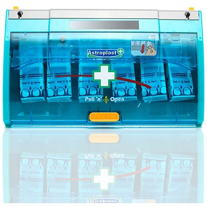 Astroplast Pull N Open Plaster Dispenser With 60 Blue Detectable Plasters 7.2cm x 2.5cm -