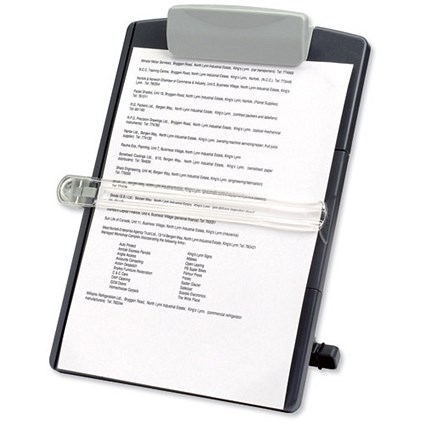 Fellowes Desktop Copyholder Adjustable Landscape or Portrait View 254x98x358mm Graphite