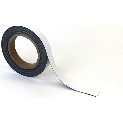 Beaverswood Magnetic Easy Wipe Warehouse Racking Strip, H20mmxW10m, White
