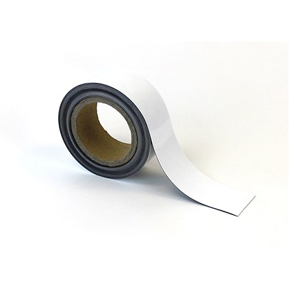 Beaverswood Magnetic Easy Wipe Warehouse Racking Strip, H50mmxW10m, White Beaverswood Magnetic Easy Wipe Warehouse Racking Strip, H50mmxW10m, White