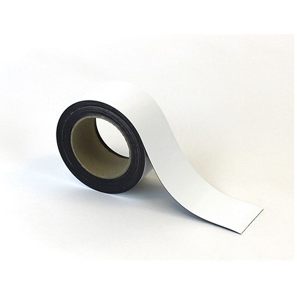 Beaverswood Magnetic Easy Wipe Warehouse Racking Strip, H60mmxW10m, White Beaverswood Magnetic Easy Wipe Warehouse Racking Strip, H60mmxW10m, White