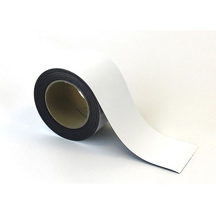 Beaverswood Magnetic Easy Wipe Warehouse Racking Strip, H80mmxW10m, White