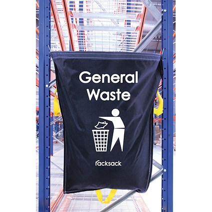 Racksack Hard-wearing and Re-usable General Waste Sack, 160 Litre Capacity, Blue With White Text