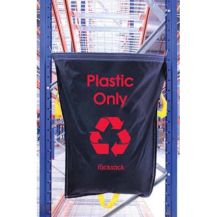 Racksack Hard-wearing and Re-usable Plastic Only Sack, 160 Litre Capacity, Blue With Red Text