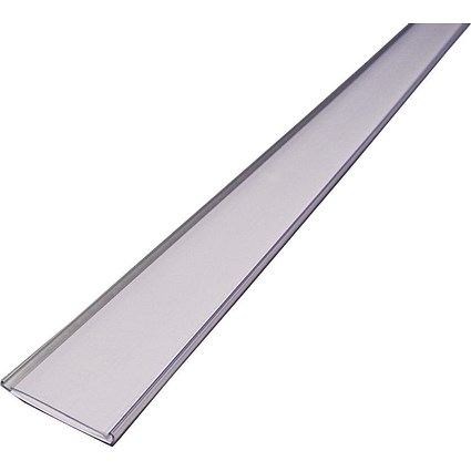 Beaverswood Self-Adhesive Ticket Holders With Card Inserts For Shelving and Racking H54mmxW1m, Pack of 10