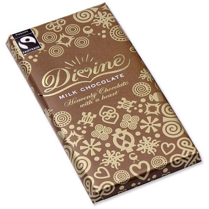 Free on Orders over £49 - Fairtrade Divine Milk Chocolate Bar 100g